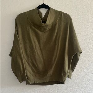 Double Zero Olive Cowl Neck Sweater